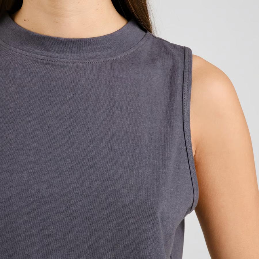 Dedicated Namsos Hemp Charcoal Top Damen grau 